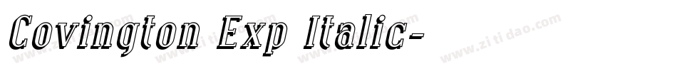 Covington Exp Italic字体转换